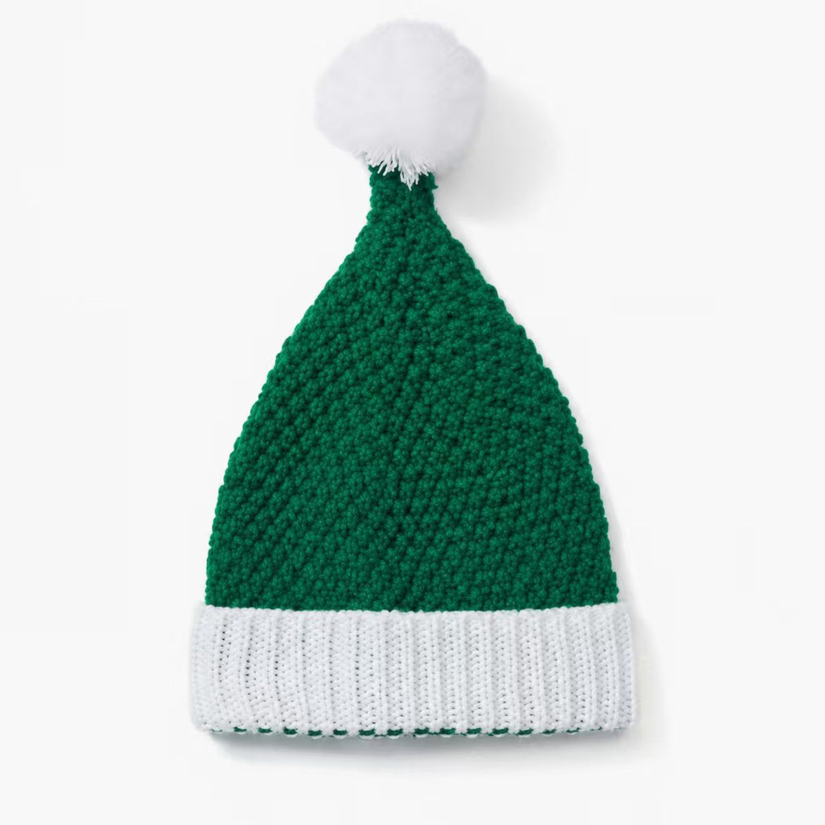 Christmas Knit Elf Pom Pom Cuffs Beanie Hats