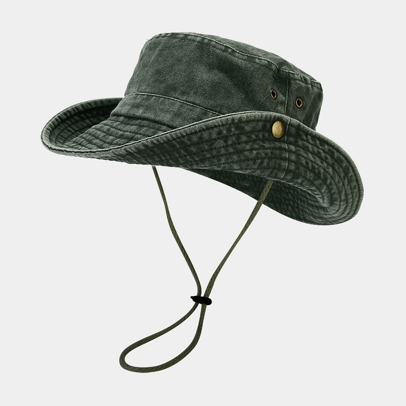 Spliced Large Brim Washed Fishing Hat
