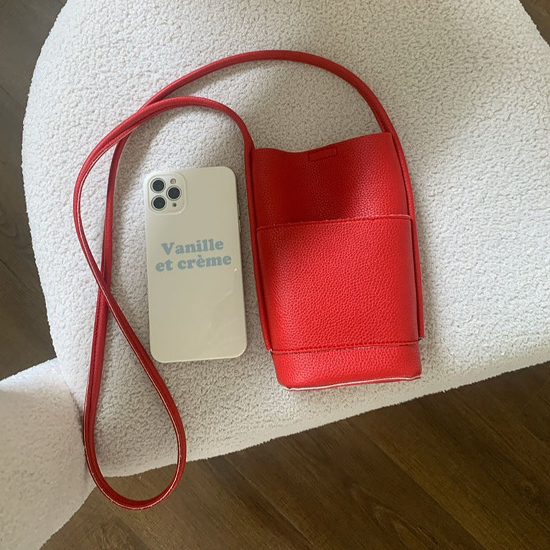 Soft Leather Mobile Phone Crossbody Mini Bag