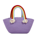 Rainbow Cotton Rope Braided Handbag