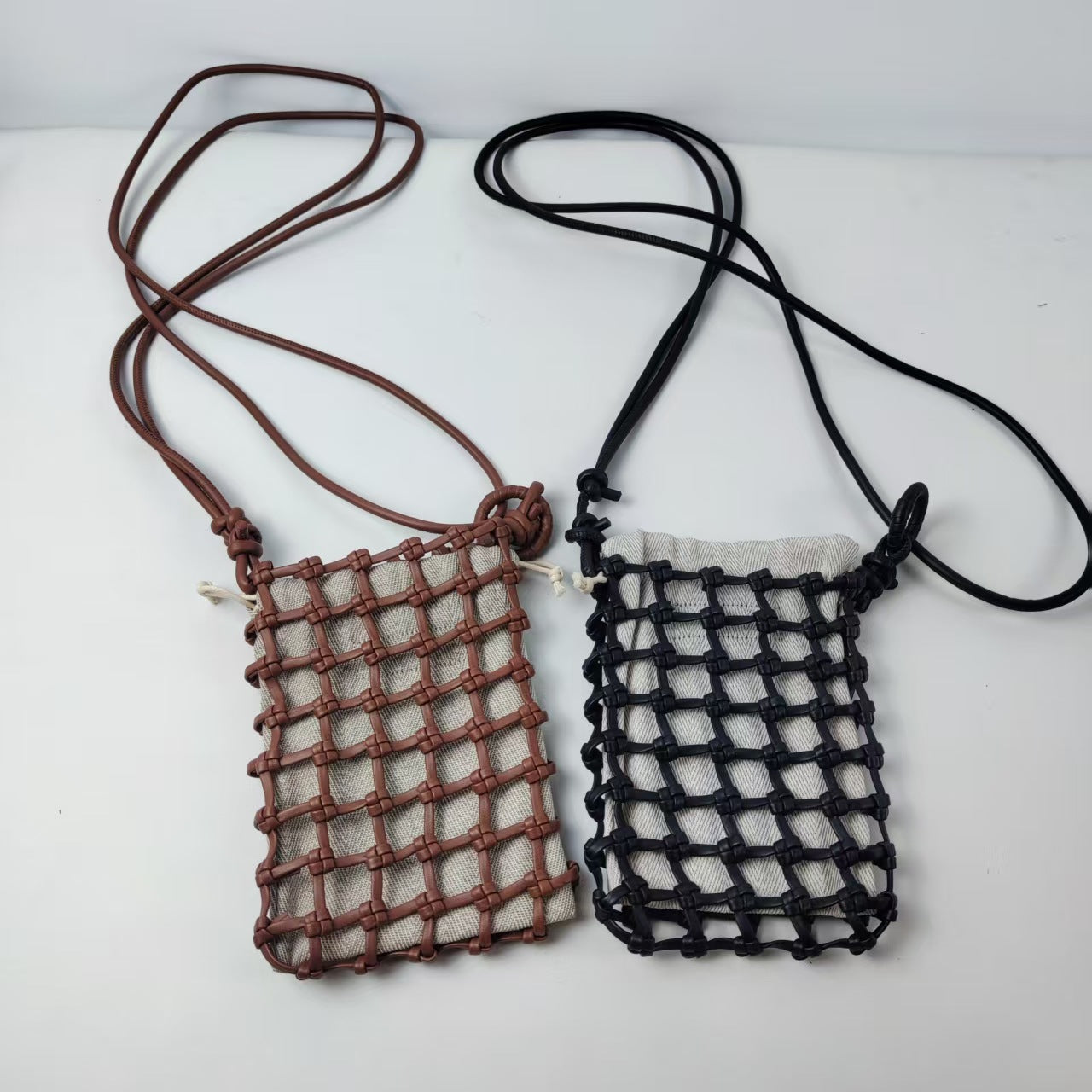 Boho Mini Handwoven Net Crossbody Bag