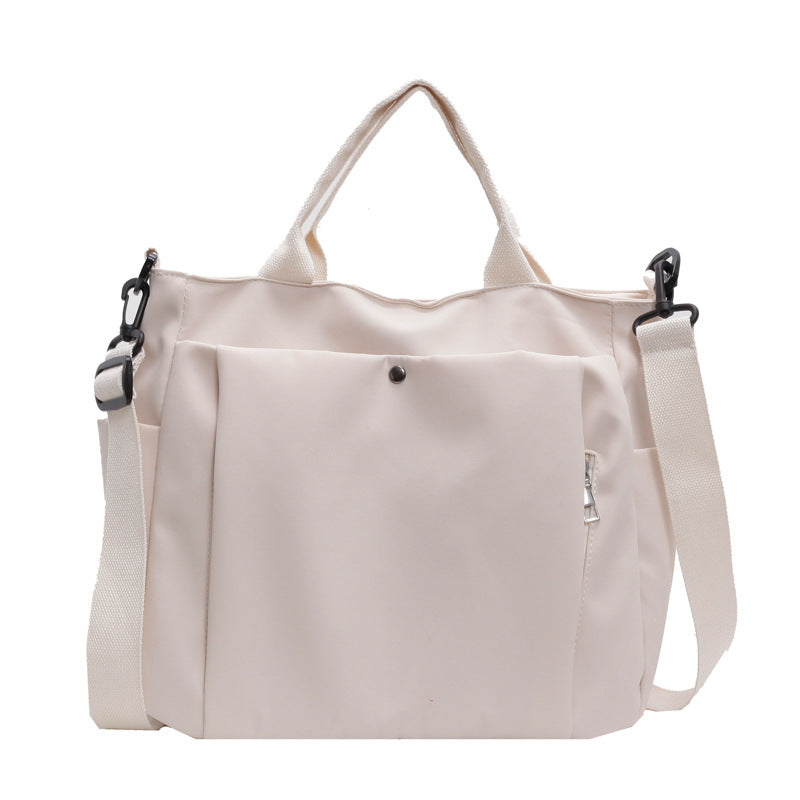 Large-Capacity Multi-Pocket Convertible Nylon Shoulder Tote Bag