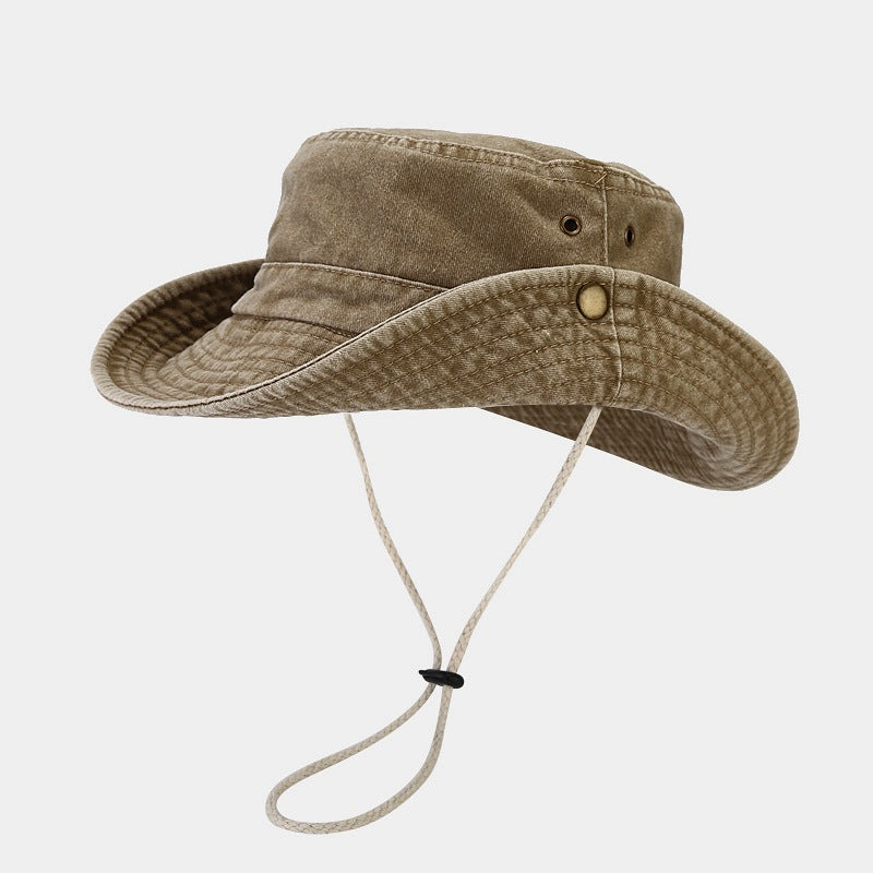 Spliced Large Brim Washed Fishing Hat