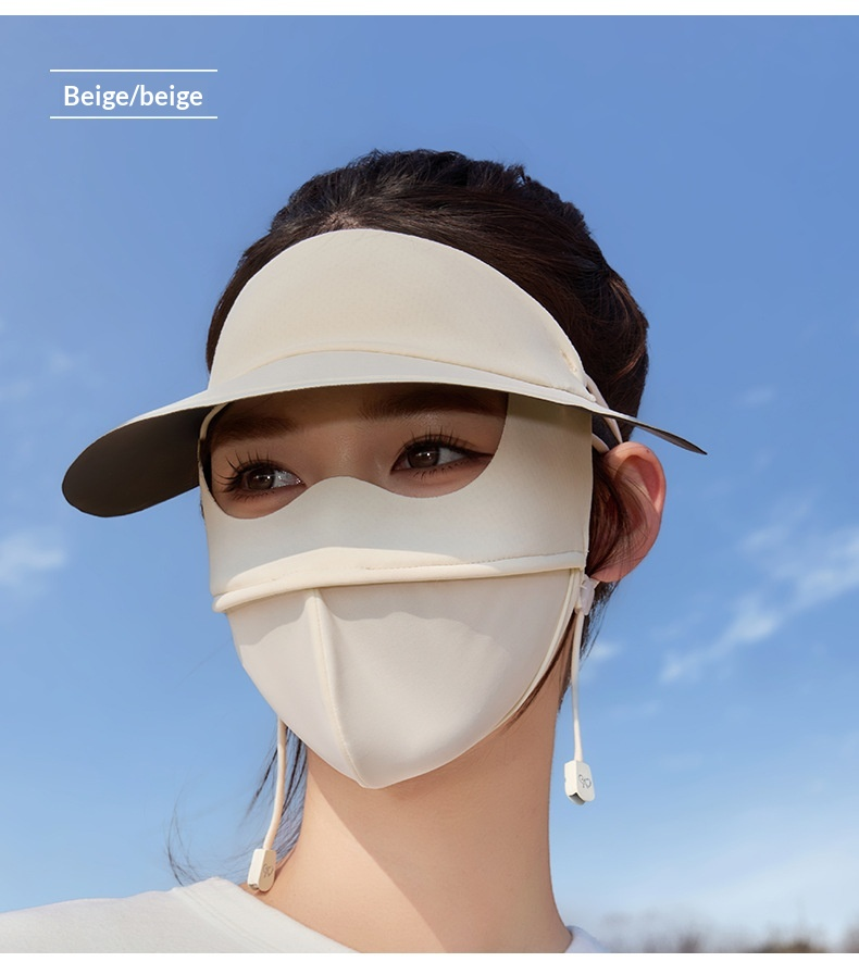 Sun Face Ice Silk Sun Protection Mask For Women