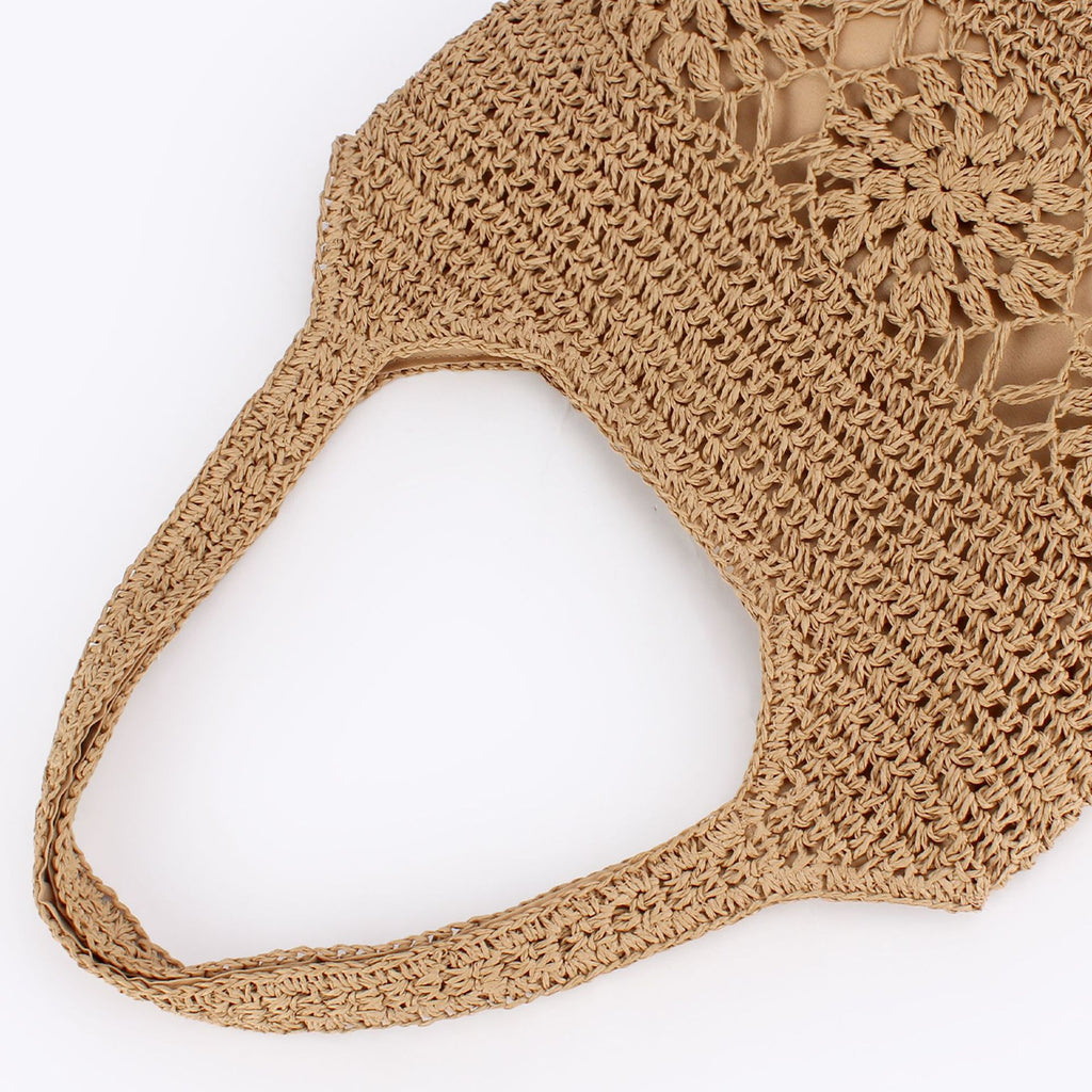 New Woven Shoulder Bag, Beach Vacation Photo, Daily Leisure, Work And Commuting, Versatile, Simple And Niche Women'S Bag