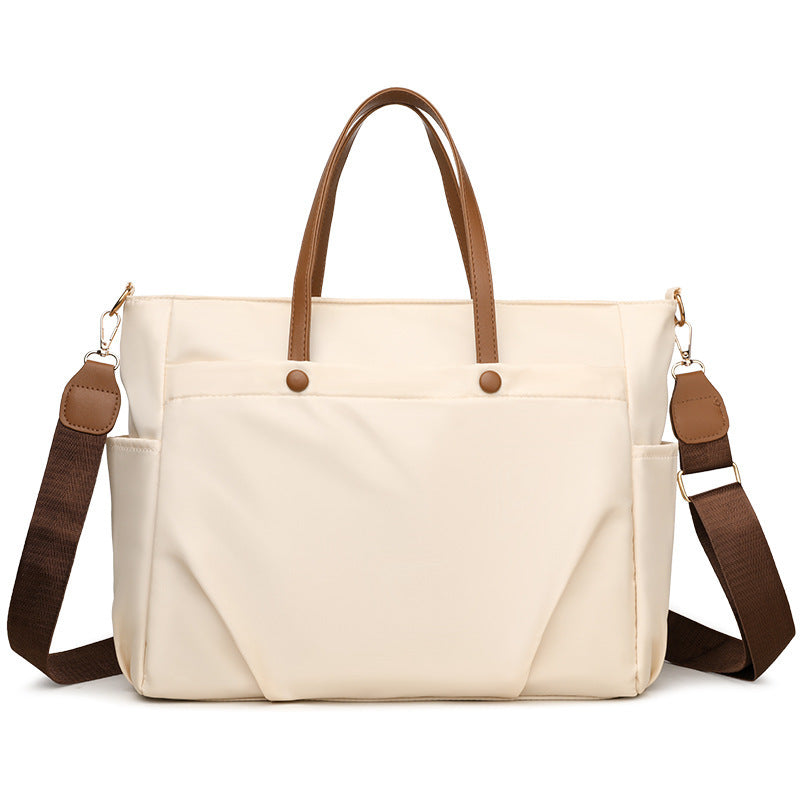 Lightweight Large Quilted Nylon Laptop Tote Bag