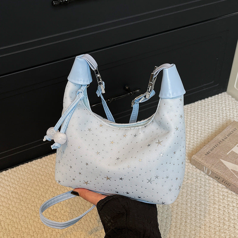 Star Bucket Bag Simple Crossbody Commuter Handbag