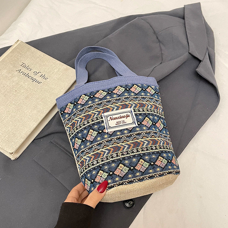 Handmade Vegetable Basket Lunch Bag for Office