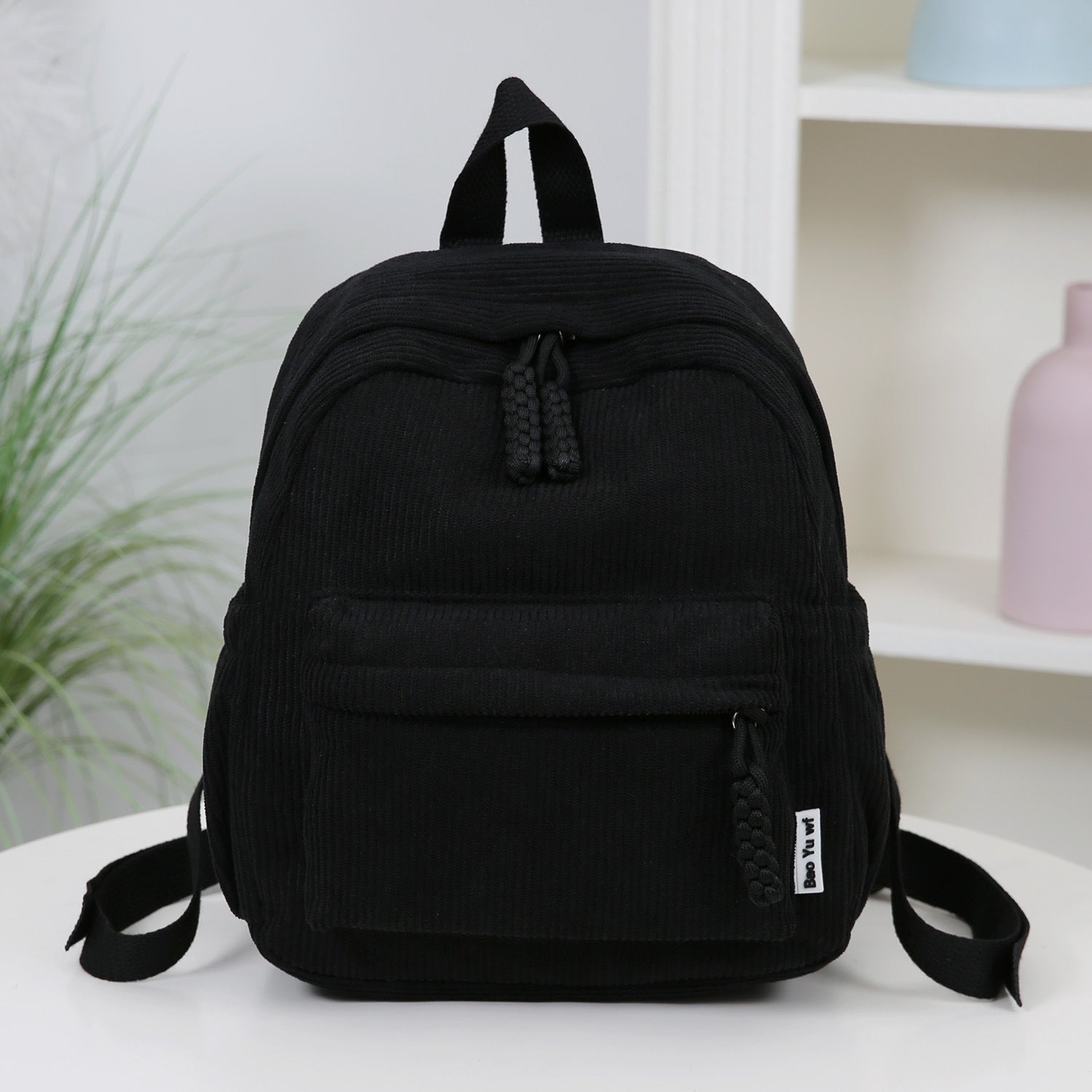 Women 2026 Corduroy Backpack, Mini Student School Bag