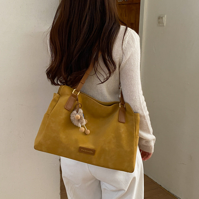 Cozy Suede Large Capacity Shoulder Bag
