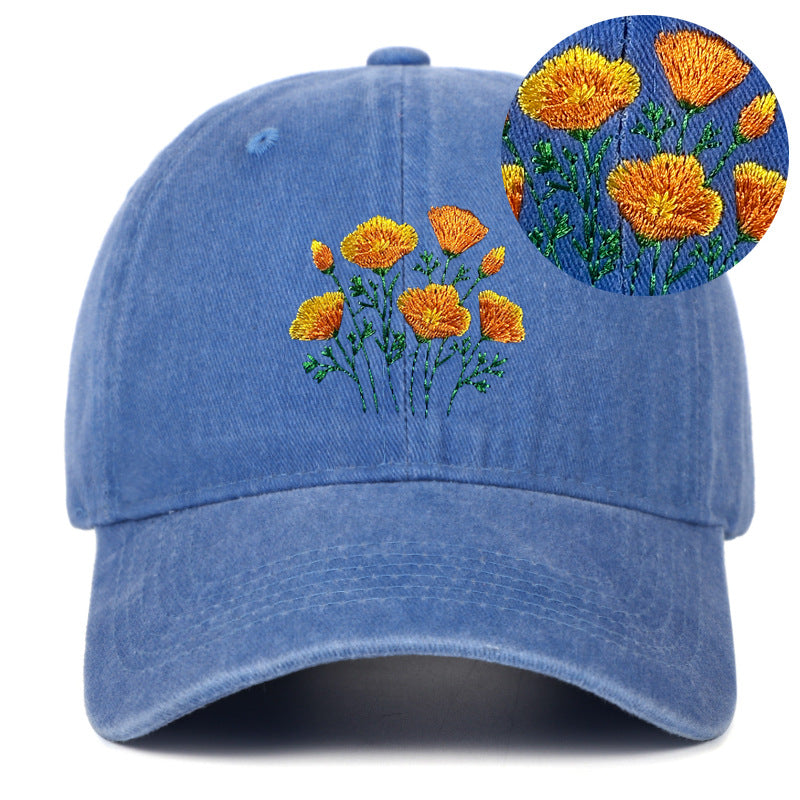 Women's Embroidered DIY Soft Top Sun Hat