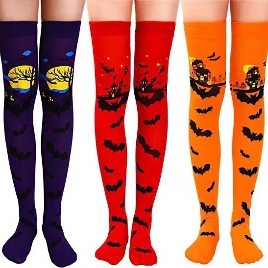 Christmas Halloween Party Knee high Socks Cosplay Apparel Accessories