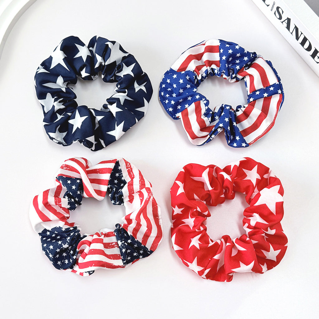 Independence Day American Flag Scrunchie