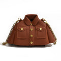 Jacket-Shaped Mini PU Leather Crossbody Bag