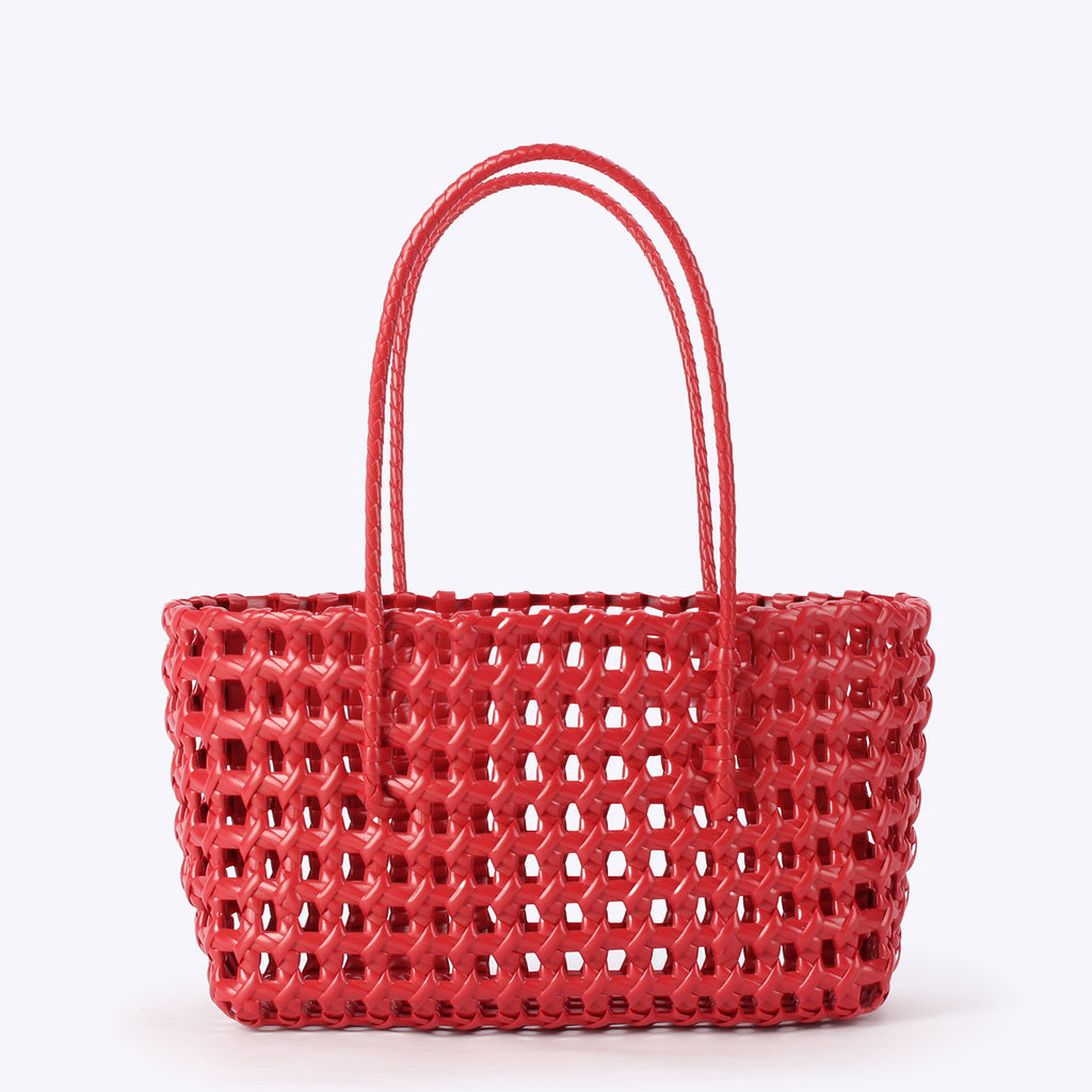 Women Hollow Woven Basket Bag, Casual Beach Vacation Shoulder Bag