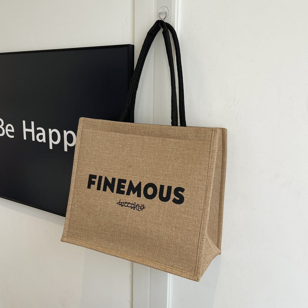 Large Capacity Linen Tote Commuter Bag
