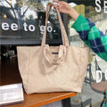 2026 Women Casual Simple Plaid Reversible Tote Bag