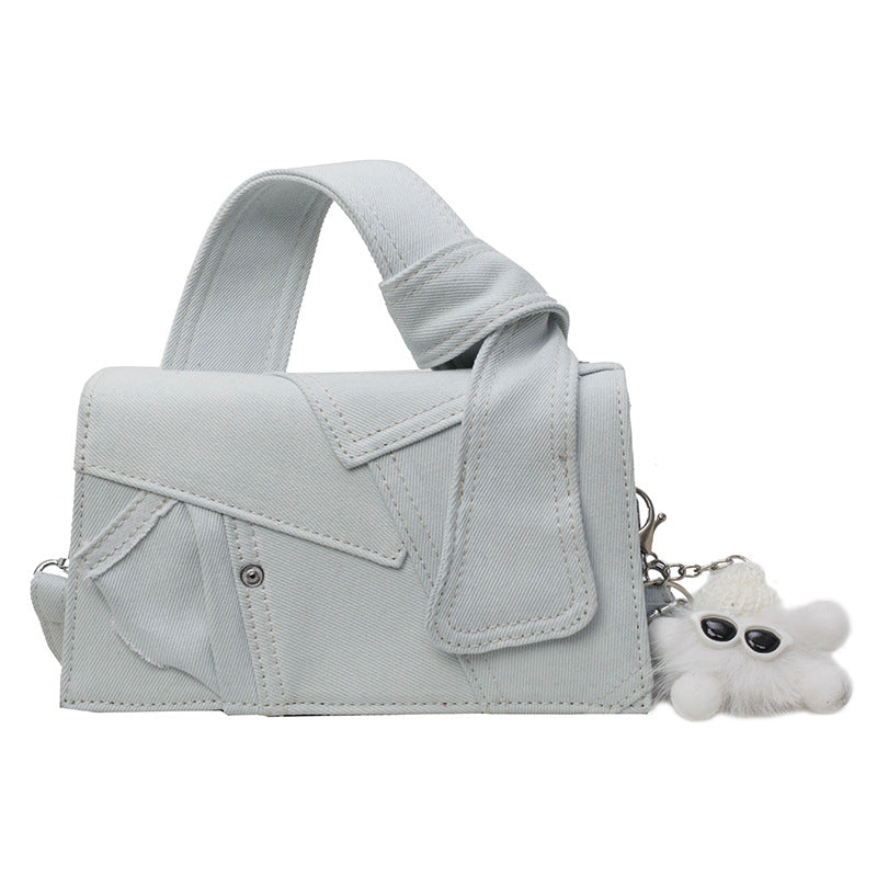 Women Casual Shoulder Denim Box Square Handbag