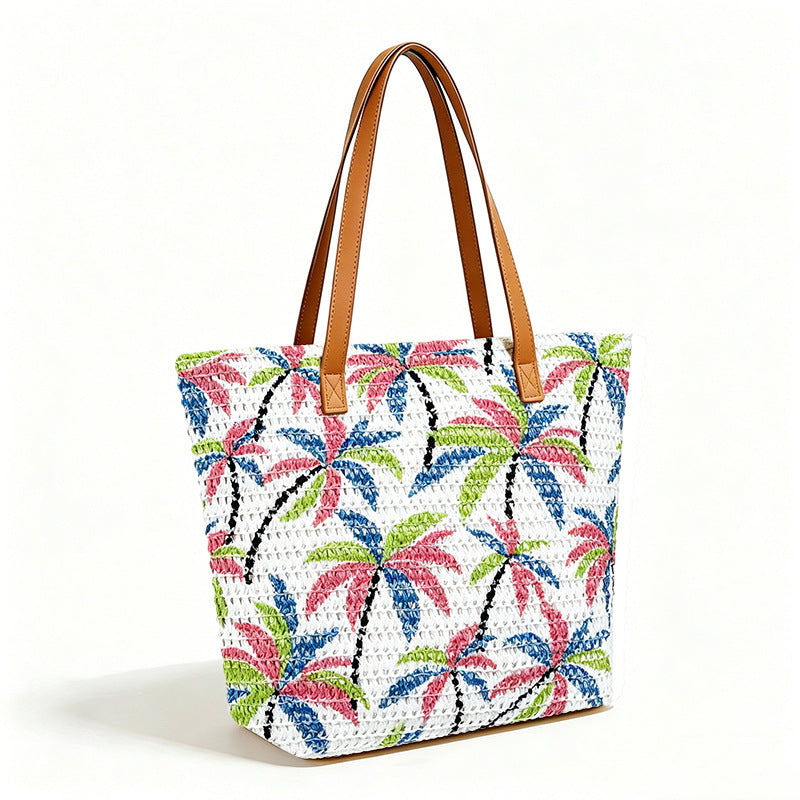High End Straw Knitted Tote Bag
