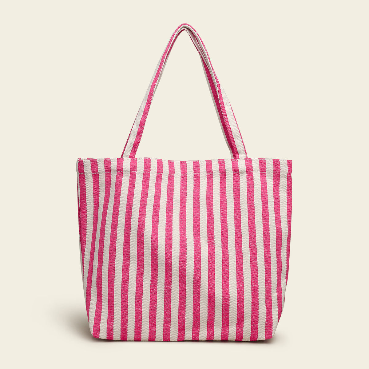 Stripe Soft Canvas Large Tote Bag