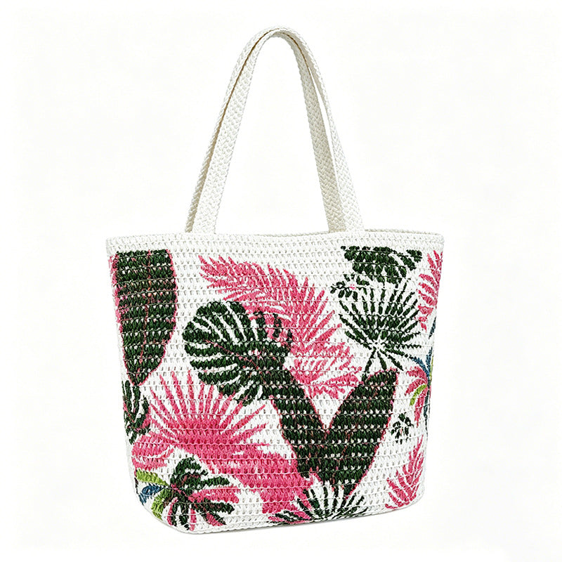 High End Straw Knitted Tote Bag