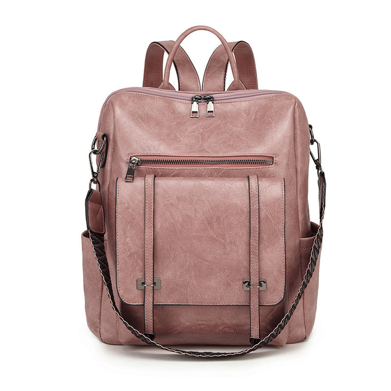 Women Vintage New Premium Soft PU Convertible Shoulder Large Commute Backpack