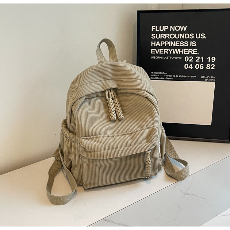 Corduroy Small Forest Casual Backpack