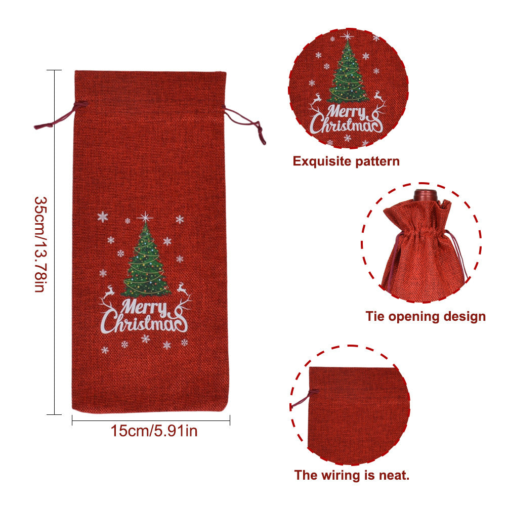 Buffalo Plaid Christmas Drawstring Holiday Gift Bags