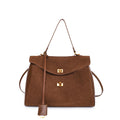 Retro Handbag with Gold Tone Hardware