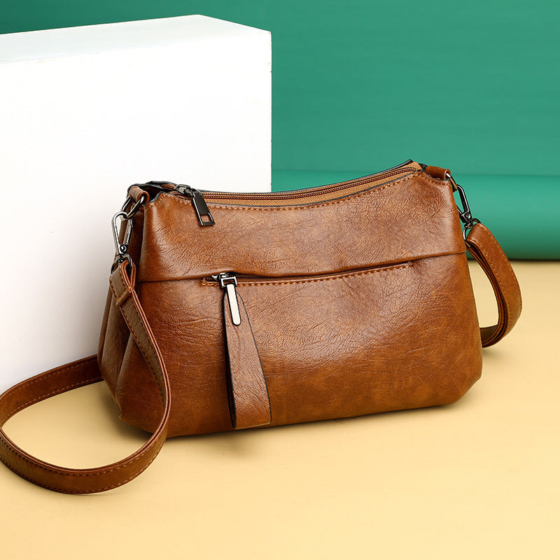 Middle-Aged Women'S Bag, Korean Version, Stylish And Atmospheric One-Shoulder Crossbody Bag, Simple And Trendy Mother Bag, Versatile Bag, High-End Bag