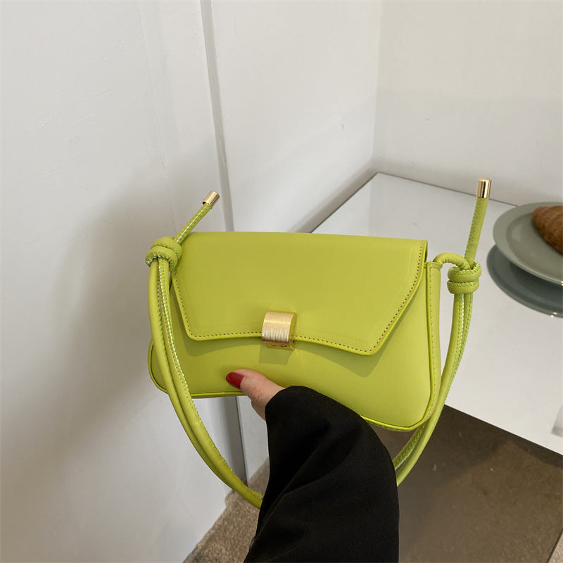 Minimalist Flap Adjustable Knotted Strap Shoulder Bag
