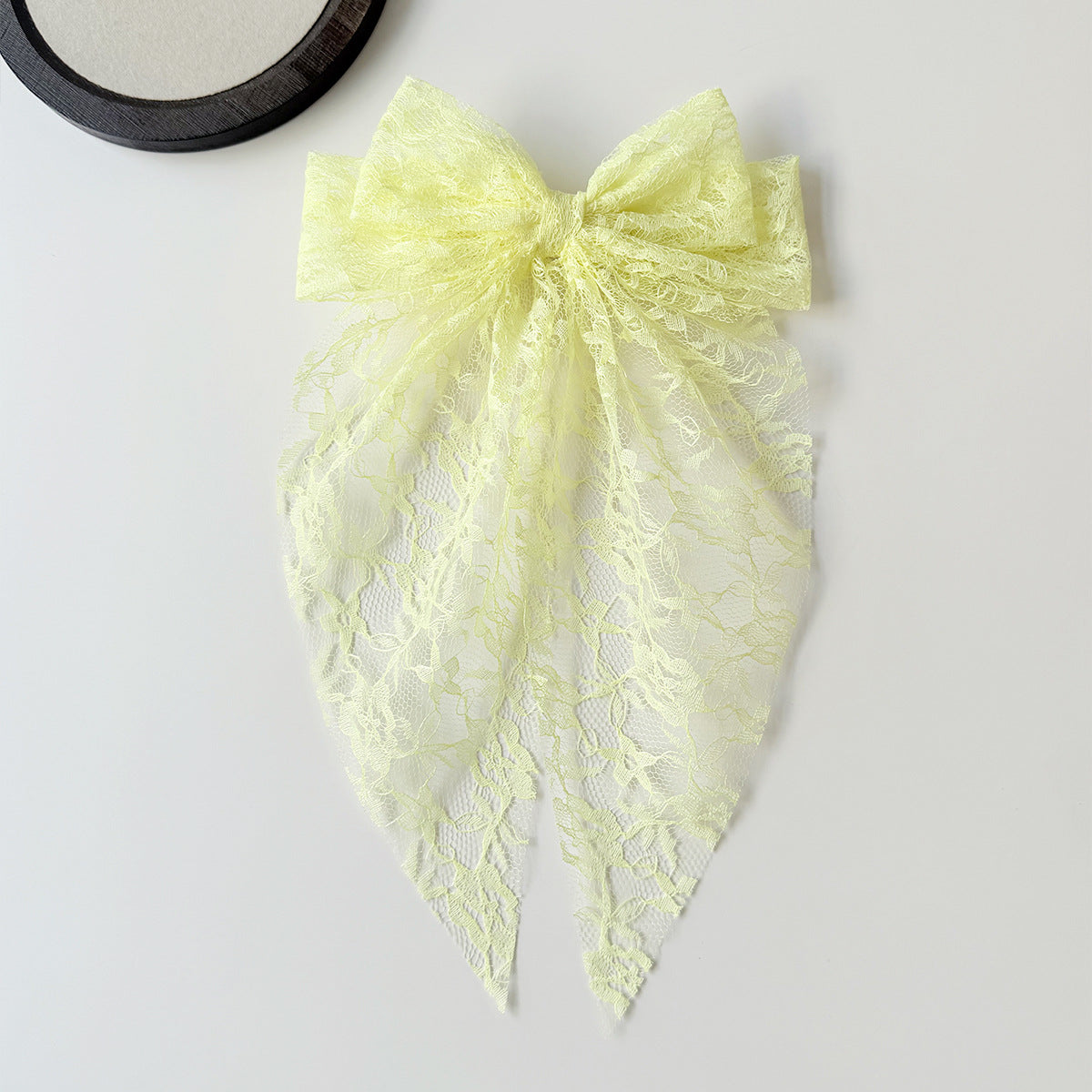 Elegant Lace Bow Spring Hair Clip
