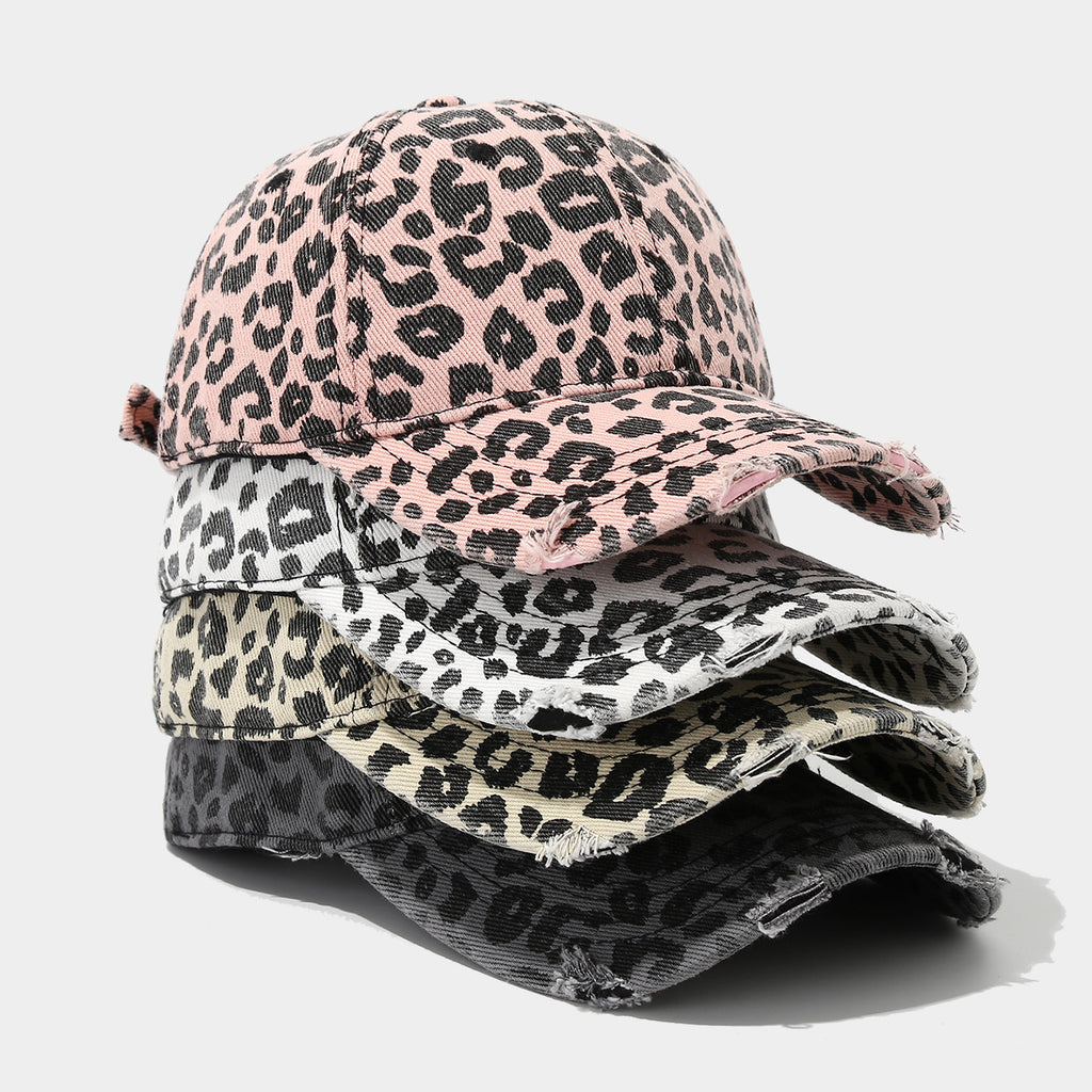Retro Leopard Print Baseball Cap
