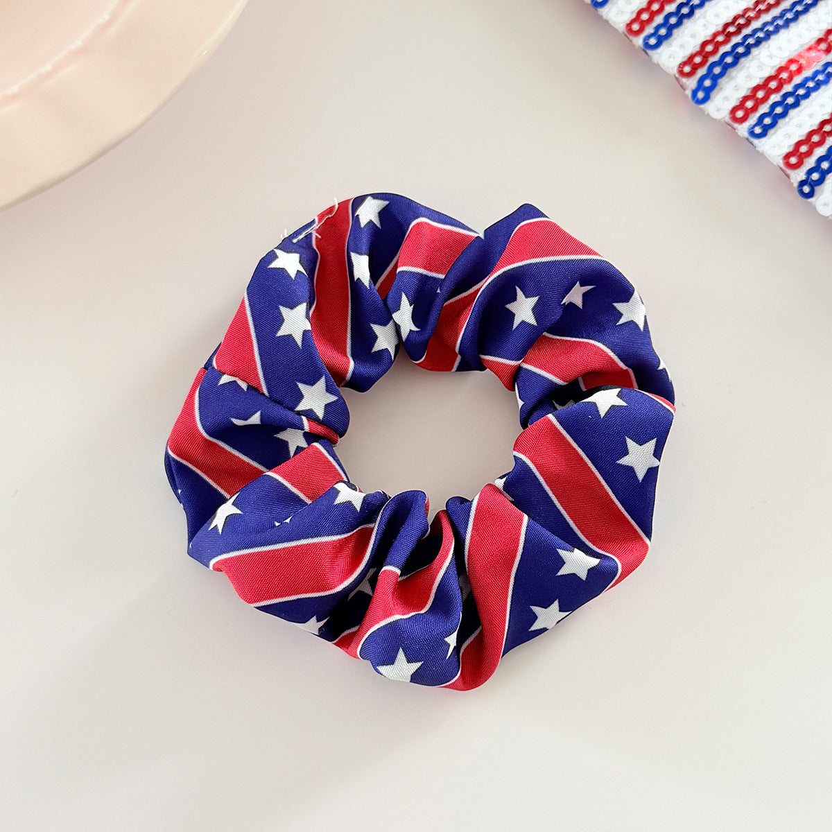 American Independence Day Star Stripe Hair Tie