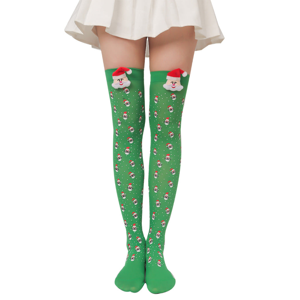 Halloween Faux Blood Splatter Thigh-High Socks