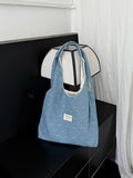 Women Bow Embroidered Large Capacity Shoulder Tote Bag