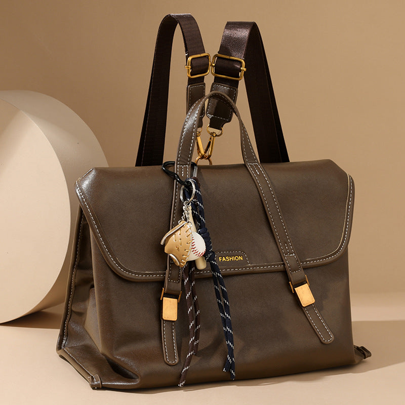 Vintage Convertible PU Leather Backpack Purse