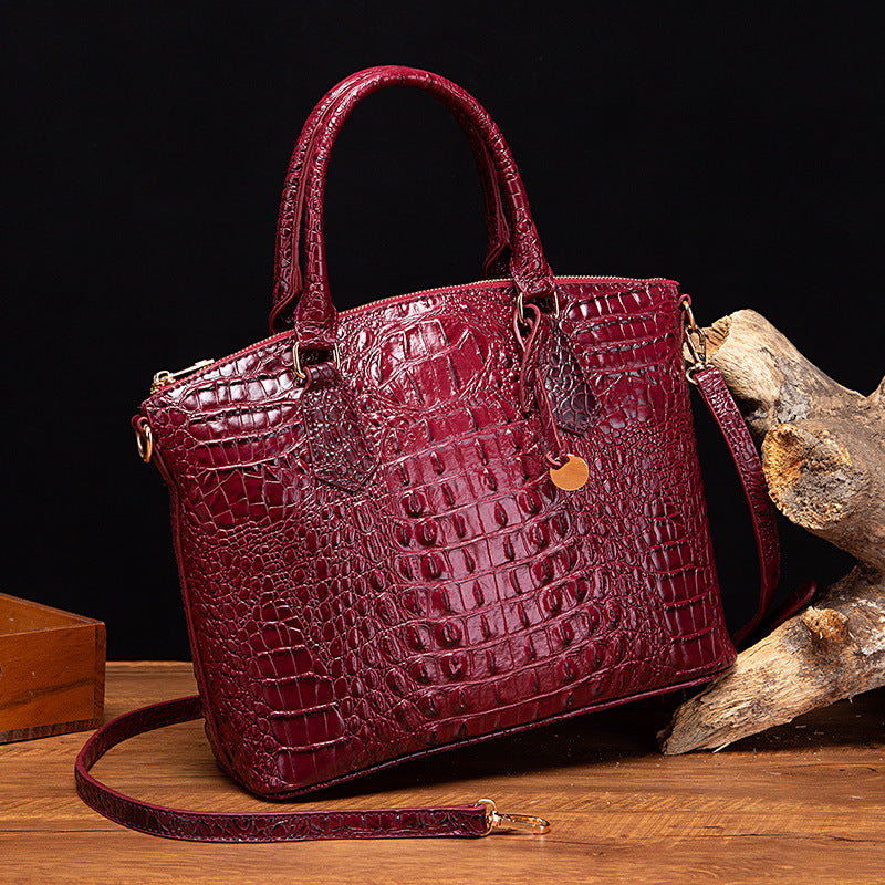 Portable Crossbody Retro Multi-Color Crocodile Pattern Bag