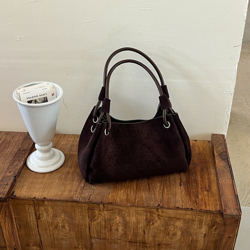 Woven Texture Tote with Elegant Structure