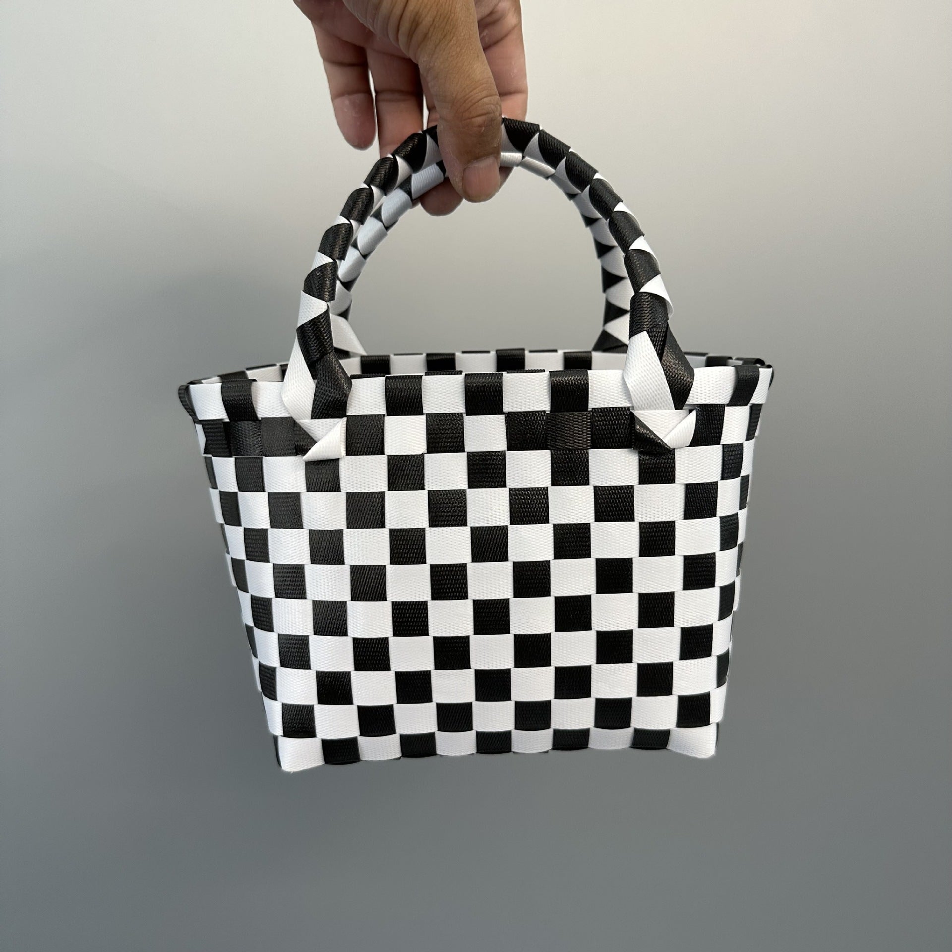 Plastic Woven Small Square Handbag Souvenir Bag