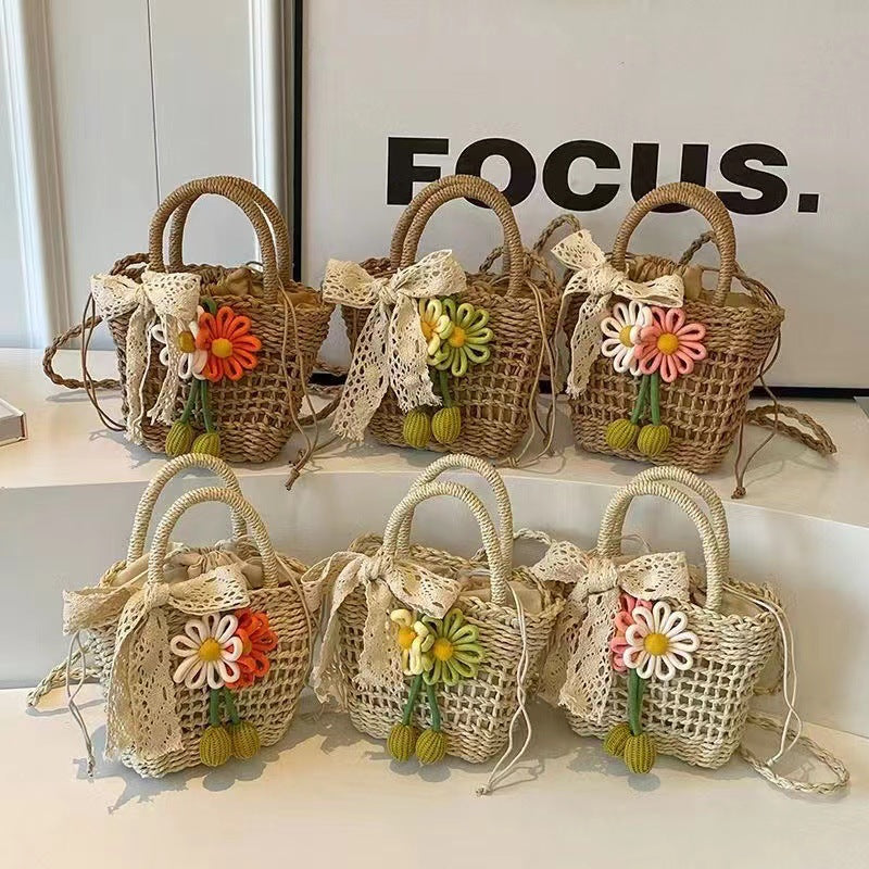 Women Premium Straw 2026 Summer New Unique Crossbody Woven Bucket Bag