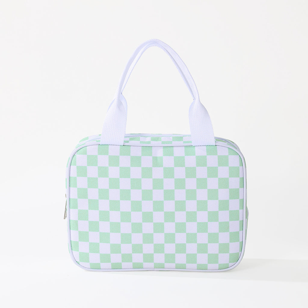 Checkerboard Large Capacity Insulated Lunch Bag