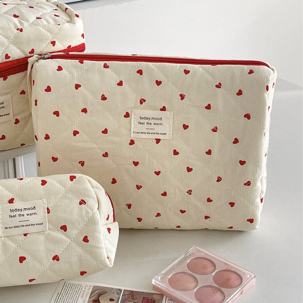 Red Love Large Capacity Toiletry Bag