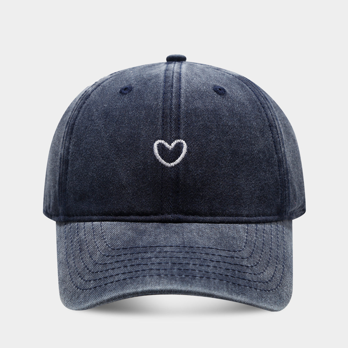 Literary Retro Embroidered Love Soft Peaked Cap
