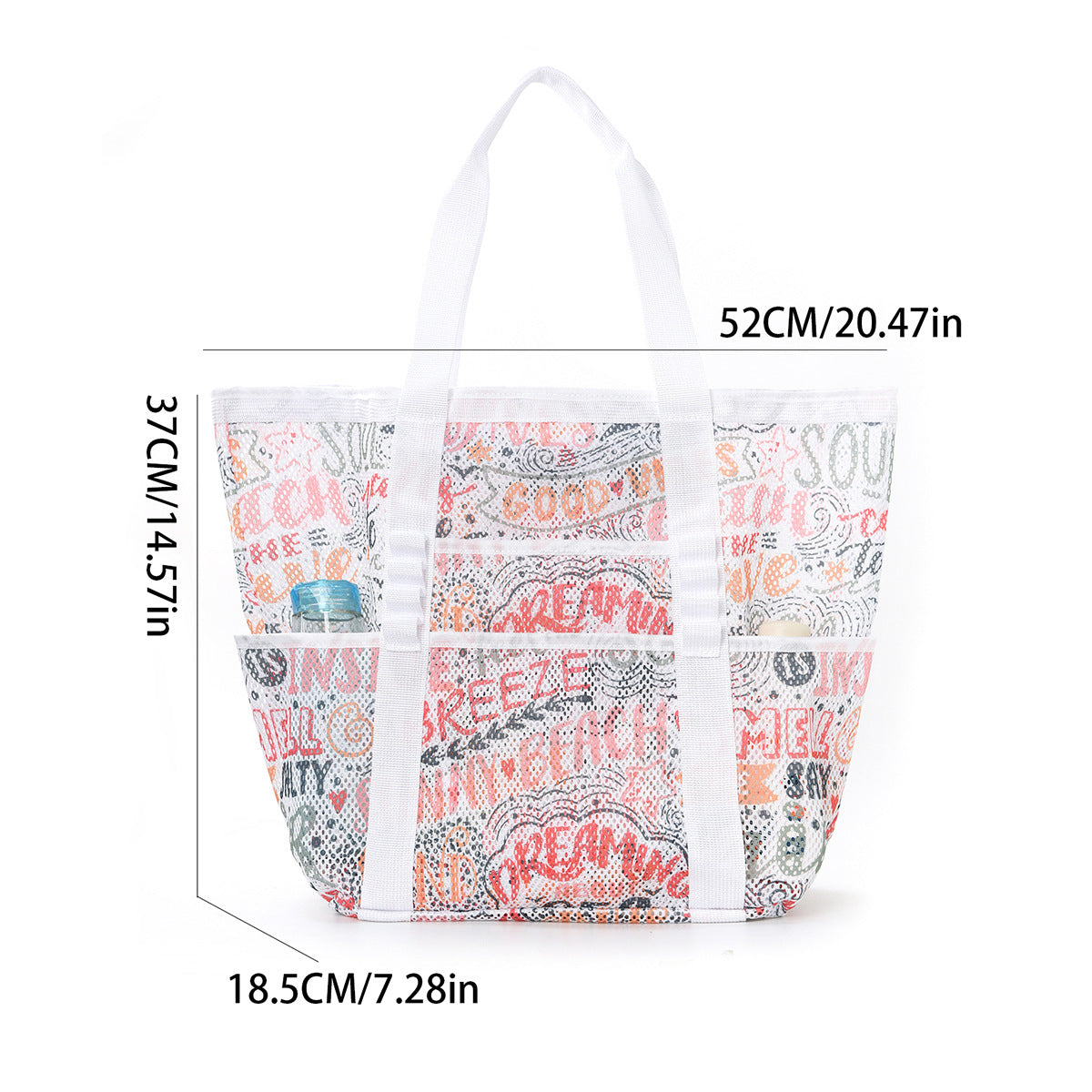 Large Capacity Mesh Beach Swimsuit Storage Bag