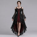 Halloween  Gothic Lace High-Low Dress Victorian Vampire