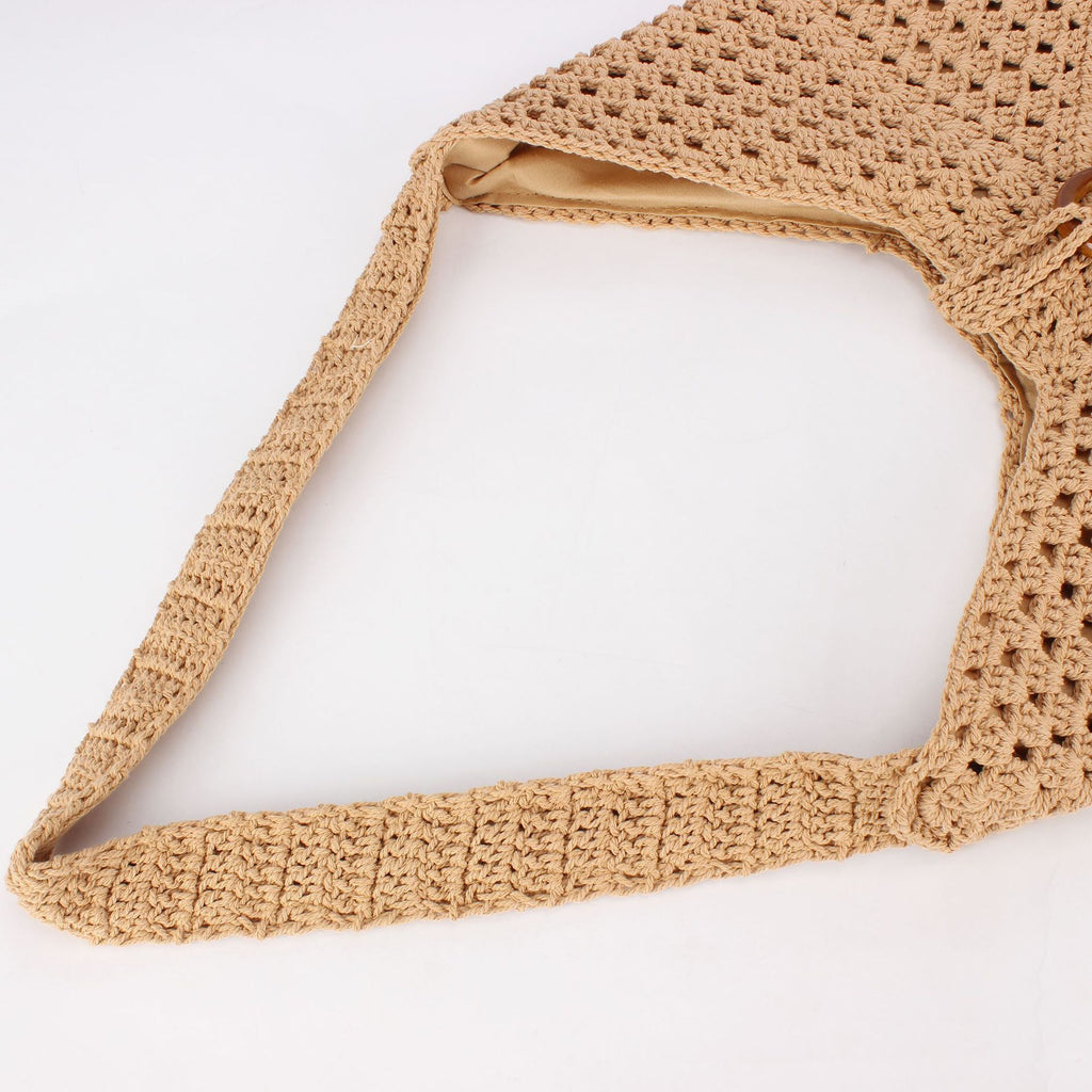 Women 2026 Hollow Woven Shoulder Bag, Casual Vacation Commute Bag