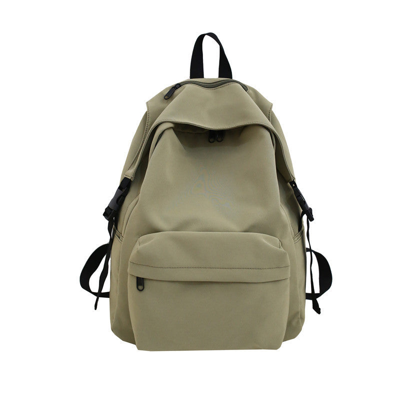 Solid Color Nylon Lightweight School Backpack
