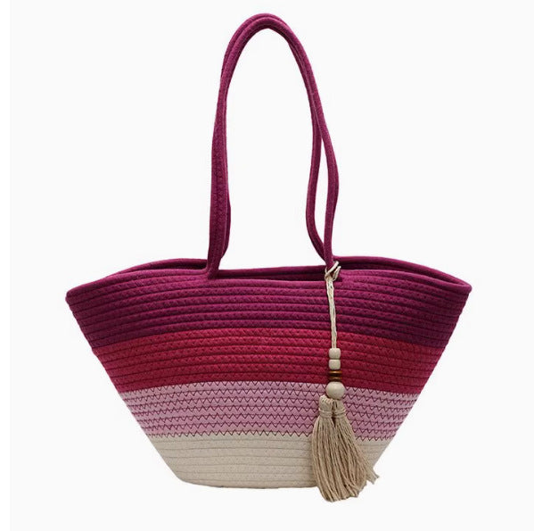 Women Woven Large Spring Summer Casual Shoulder Beach Bag