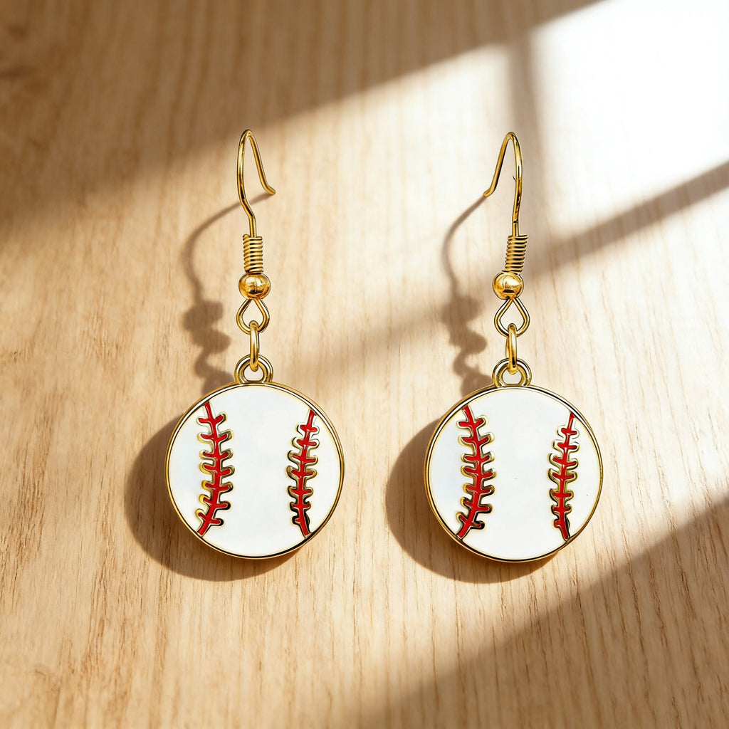 World Cup Football Basketball Baseball Earrings